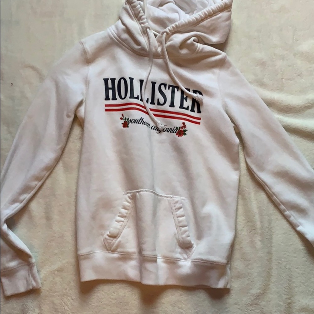 White hollister hoodie